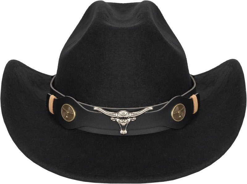 UTOWO Vintage Western Cowboy Hat for Men Outback Cowgirl Hat M/L - Image 1